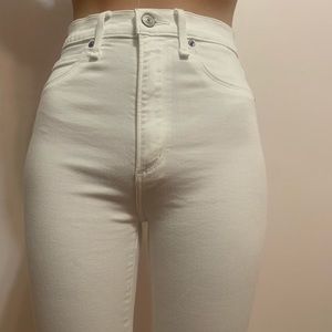 Abercrombie skinny white jeans